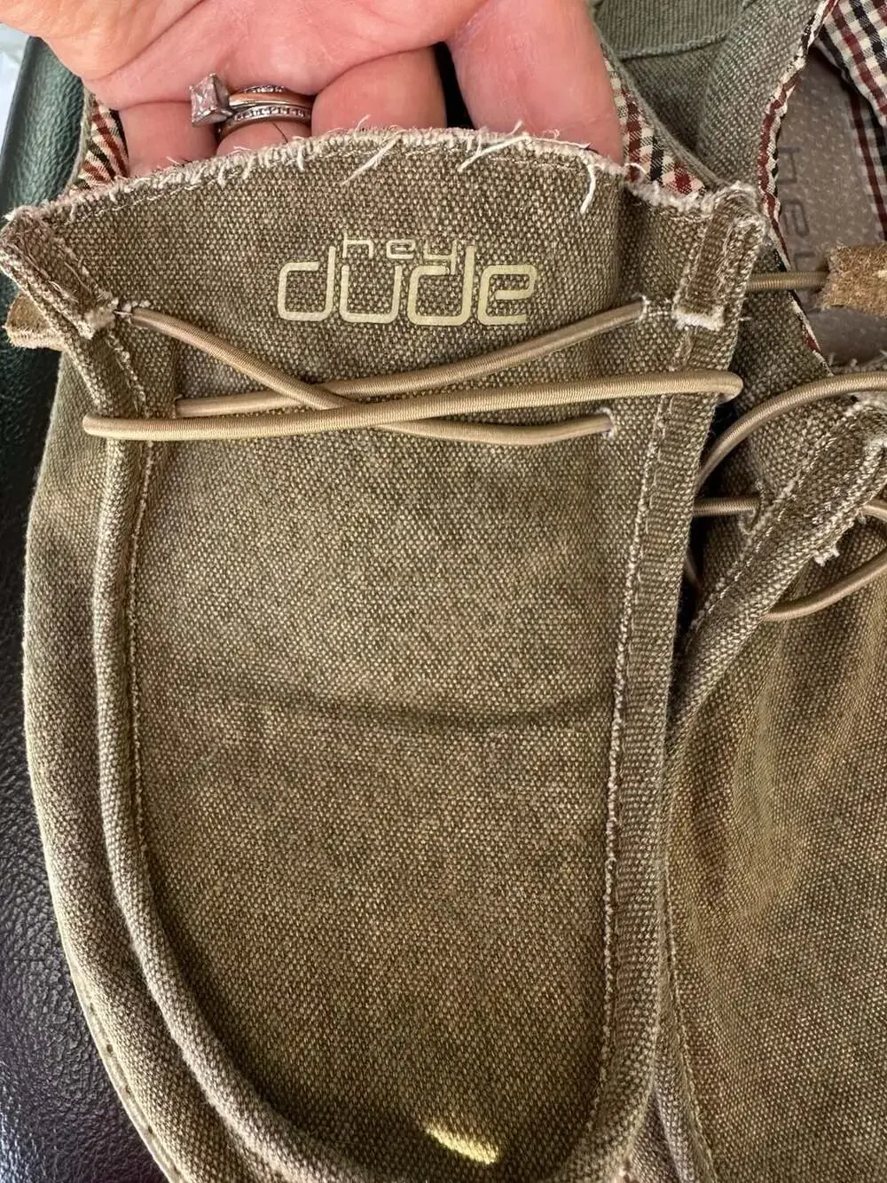 Hey Dude Mens Wally Nut Canvas Slip-On Casual Shoes Size 8 / EU 41